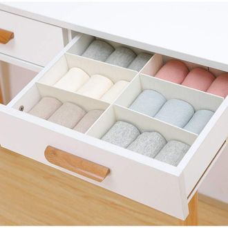 OEM Separador De Cajones De Pl&aacute;stico, Organizador De Cajones Tipo Rejilla Para El Hogar, Armario, Papeler&iacute;a, Cosm&eacute;ticos, Blanco