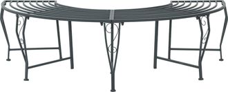 vidaXL Banco De &Aacute;rbol 4-n&uacute;mero De Plazas 160 X 80 X 44 Cm Acero Vidaxl