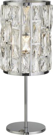 Searchlight Dimmbare Design Tischlampe Bijou Silber/Klar
