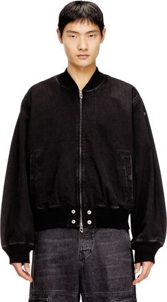 Diesel Bomber jacket in denim - Denim Jackets - Unisex - Black
