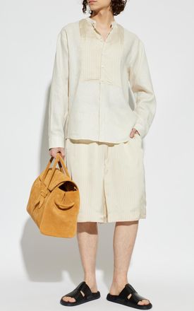 Dsquared2 Linen Shirt, Mens, Cream