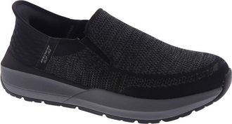 Skechers Mens Neville-Rovelo Slip-in Sneaker, Black, 12
