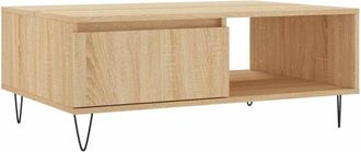 vidaXL Mesa De Centro Madera De Ingenier&iacute;a Roble Sonoma 90x60x35 Cm Vidaxl