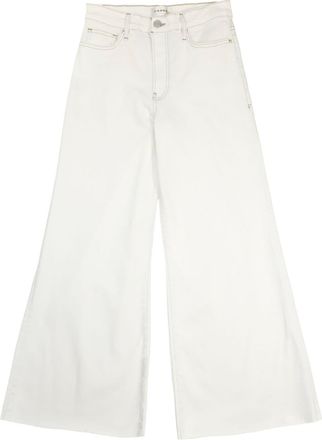 Frame Denim Le Palazzo Crop wide-leg jeans - women - Cotton/Recycled Cotton/Lyocell/Recycled Lyocell/Polyester/Elastane - 24 - White
