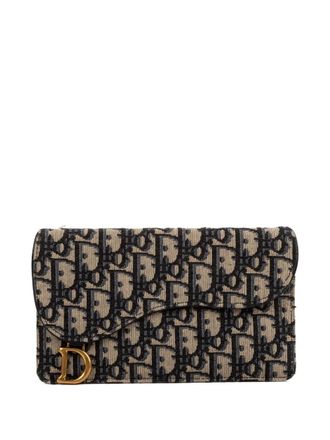 Dior Saddle clutch bag - women - Canvas - One Size - Neutrals