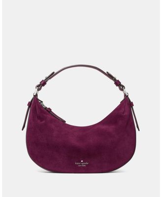 Kate Spade New York Womens Selene Suede Shoulder Bag - Red - One Size