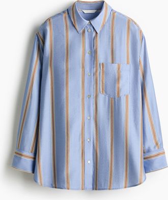 H&M Oversized Bluse - Blue