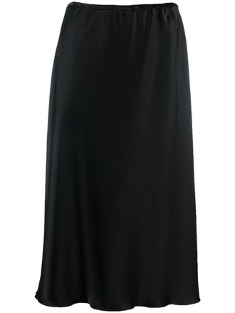 Nanushka Midi-rok met satijnen afwerking - Zwart