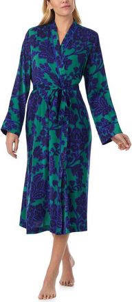 Sanctuary Floral Short Robe in Green/Floral at Nordstrom Rack, Size X-Small/small