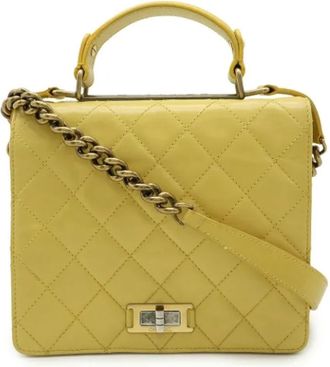 Chanel Pre-owned Handbags, female, Yellow, Size: ONE SIZE Pre-owned Leather chanel-bags