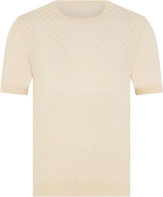 Fedeli Truien & Vesten, Heren, Beige, L, Katoen, Trui met korte mouwen