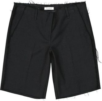 Dondup Virgin Wool Bermuda Shorts - Dames - Korte Broeken - Zwart - XL - Wol - Korte Broeken