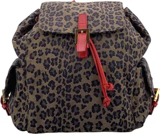 Fendi Fendi Vintage stoffen rugzak met luipaardprint