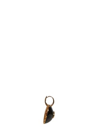 Valentino Garavani VLogo Heart Enamel Earrings - Black