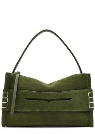 J.W.Anderson Loafer Suede Shoulder bag - Khaki - One Size