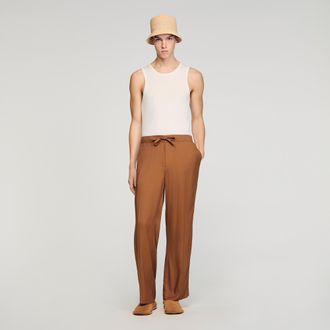 Sandro Drawstring flowing trousers