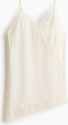 H&M Tr&auml;gertop mit Spitze - White