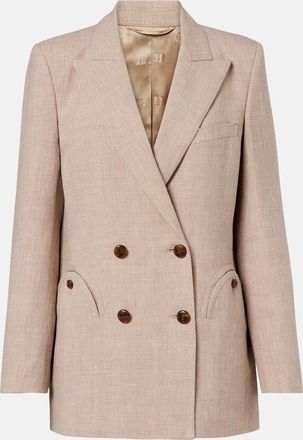 Blaz&eacute; Milano Everyday double-breasted linen and wool blazer