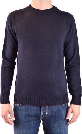 Dondup Rondgebreide trui - Heren - Ronde hals truien - Blauw - L - Truien & Vesten