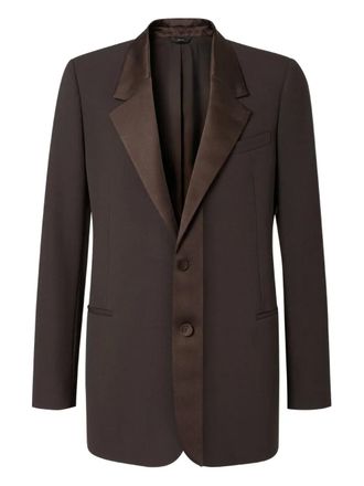 Fendi single-breasted tailored blazer - men - Polyester/Wool/Silk/Cupro - 54 - Brown