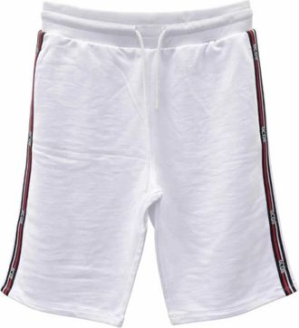 GCDS Logo Tape Sweatshorts - Heren - Korte Broeken - Wit - XL - Katoen - Korte Broeken