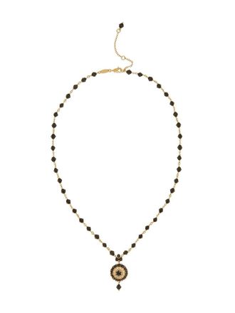 Dolce & Gabbana 18K yellow gold Sicily jade and sapphire necklace - women - Jade/18kt Yellow Gold/Black Sapphire - One Size
