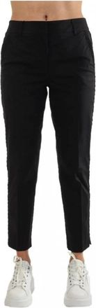Marella Broeken > Chinos - Dames - Chinos - Zwart - 2XL - Leer - Broeken