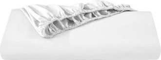 Bare Home 100% Organic Cotton Percale Cooling Fitted Sheet in White at Nordstrom, Size California King