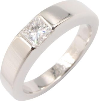 Cartier Silver Clear White Gold (18K) Band Ring (Pre-Owned)