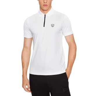 Emporio Armani Polo Halfzip Logo - Heren - Polos - Wit - 2XL - Tops