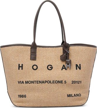 Hogan mittelgro&szlig;e Basttasche