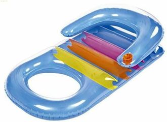 Trade Shop Trade Shop - Poltrona Materassino Gonfiabile Multicolor Mare Piscina Con Porta Bibita 150x86cm