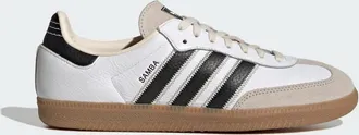 adidas Originals Samba OG - Sneakers bianche e nere con suola in gomma-Bianco
