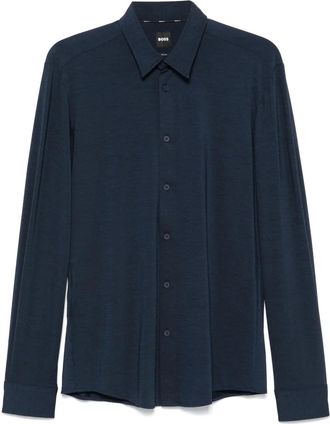 BOSS Camicia leggera in jersey - Blu