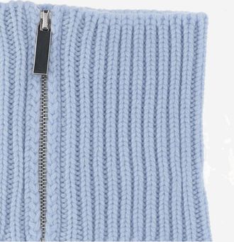 SA SU PHI Womens Cashmere Collar Scarf Light Blue Scarfs