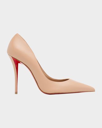 Christian Louboutin 100mm Miss Z Leather Pointed-Toe Pumps