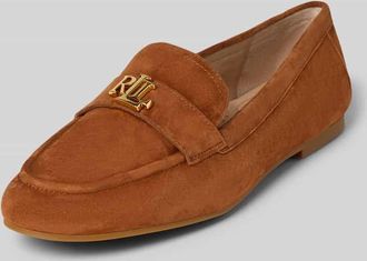 Lauren Ralph Lauren Loafer aus Leder mit Label-Applikation Modell AVERI III in Camel, Größe 36,5