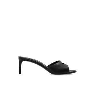 Dolce & Gabbana Leren Mules met Hak - Dames - Muiltjes - Zwart - 37 EU - Leer - Schoenen