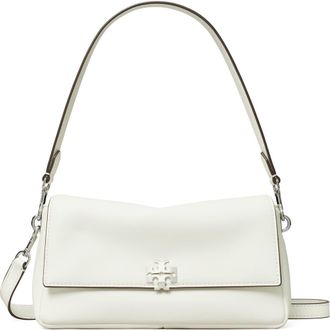 Tory Burch Small Charlie Leather Shoulder Bag in Bianco at Nordstrom
