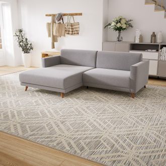 MYCS Ecksofa Kiesgrau - Flexible Designer-Polsterecke, L-Form: Beste Qualität, einzigartiges Design - 225 x 75 x 162 cm, konfigurierbar