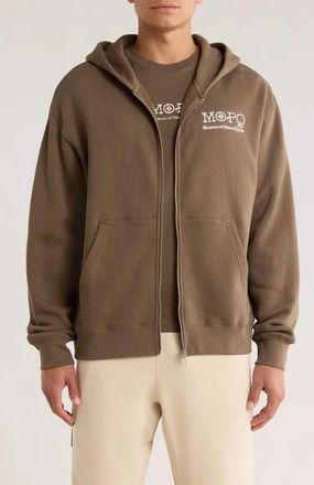 Museum of Peace and Quiet Southwest Cotton Fleece Zip Hoodie In Brown