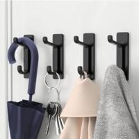 OEM Gancho Para Toallas De Ba&ntilde;o De Pared, Ganchos De Acero Inoxidable Negro Mate, Perchero, Soporte Para Toallas, Almacenamiento, 4 Piezas, Ouylaf-crezuo