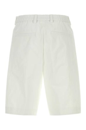 HUGO BOSS Cotton Bermuda Shorts - White