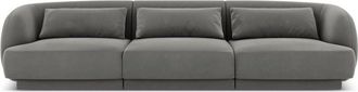 BLOOMINGLOFT 3-Sitzer Design Sofa Tulum mit Samtbezug