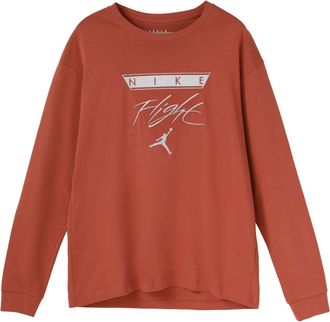 Nike Jordan Air Jordan Label Casual Sports Long Sleeves T-Shirt Mens Gray Peach Red CZ1216-255