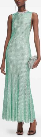 Self Portrait Abito con strass - Verde