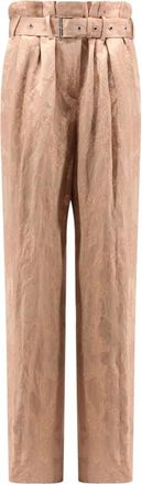 Dries Van Noten Dames, Broeken, Roze, Maat: L Linnen