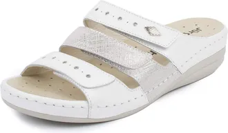 Jürgen Hirsch Ergo 01 ladies slipper, all-round leather, exchangeable footbed, comfort width G (white, uk_footwear_size_system, adult, women, numeric, medium, numer