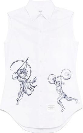 Thom Browne Blouse met borduurwerk - Wit