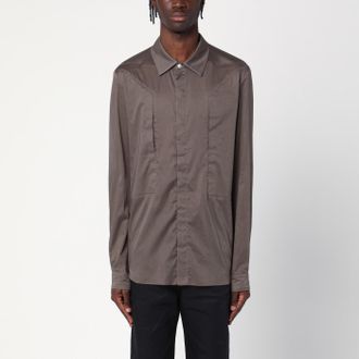 Rick Owens Dust-coloured cotton shirt